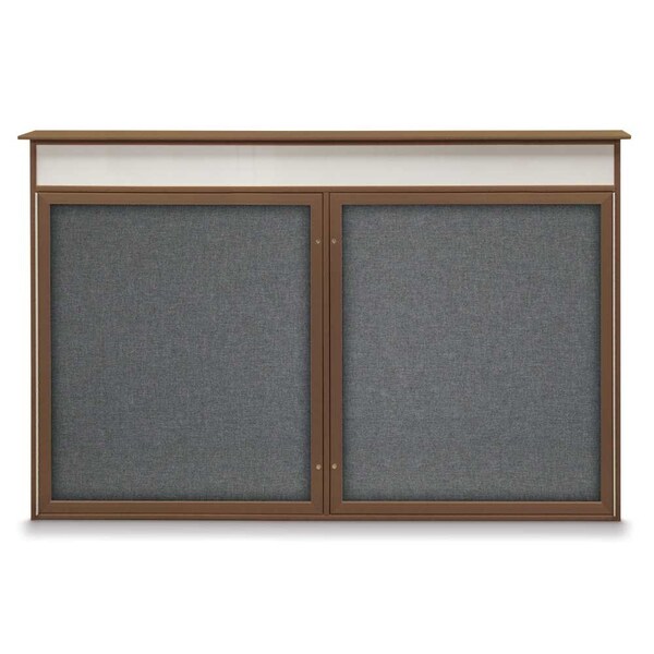 United Visual Products Open Faced Traditional Corkboard, 96x48" UV647A-BLACK-PEARL - main